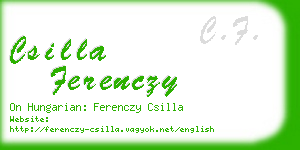 csilla ferenczy business card